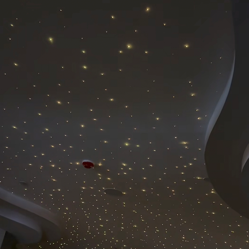 Stíl Nua-Aimseartha Fiber snáthoptaice RGB Solas Painéil Uasteorainn Réalta 7 Dath Gypsum le haghaidh Seomra Maireachtáil