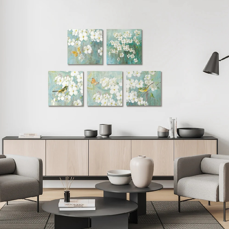 Múrógaí Painéil Fuaimiúla um Aistriú Teas Stíl Nua-Aimseartha - HD, Ionsú Fuaime, don Seomraí Leapa/Seomra Maireachtála